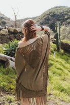 Crochet Medallion Tassel Kimono - VacationGrabs