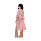 Crochet Open Patch Longline Kimono - VacationGrabs