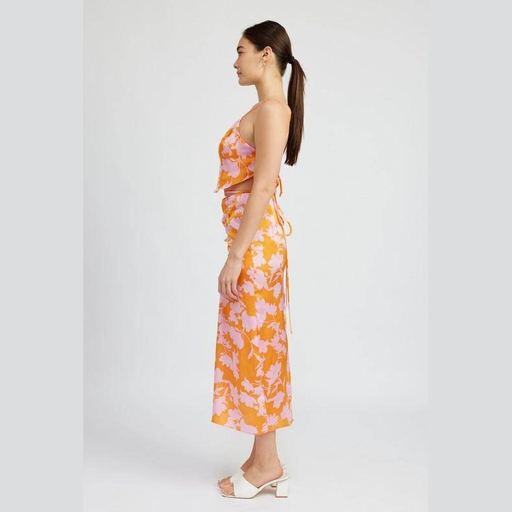 Cropped Woven Top With Back Tie - VacationGrabs
