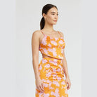 Cropped Woven Top With Back Tie - VacationGrabs