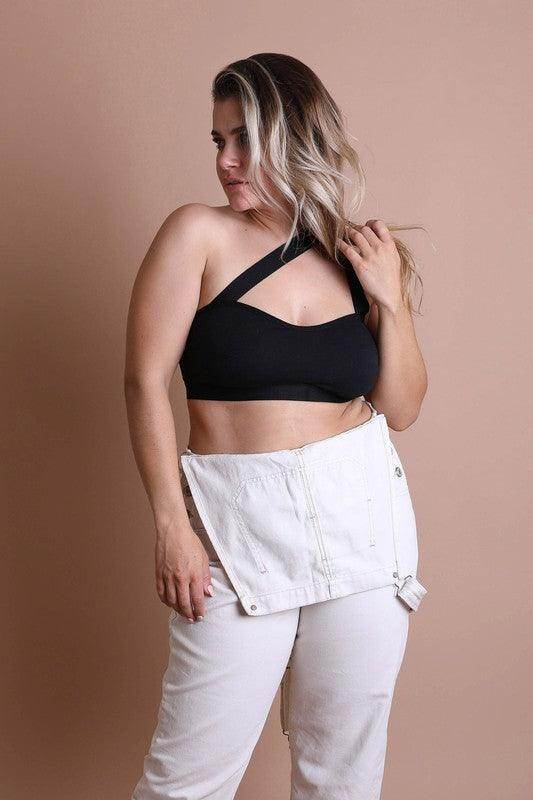 Cross Front Bralette Plus - VacationGrabs