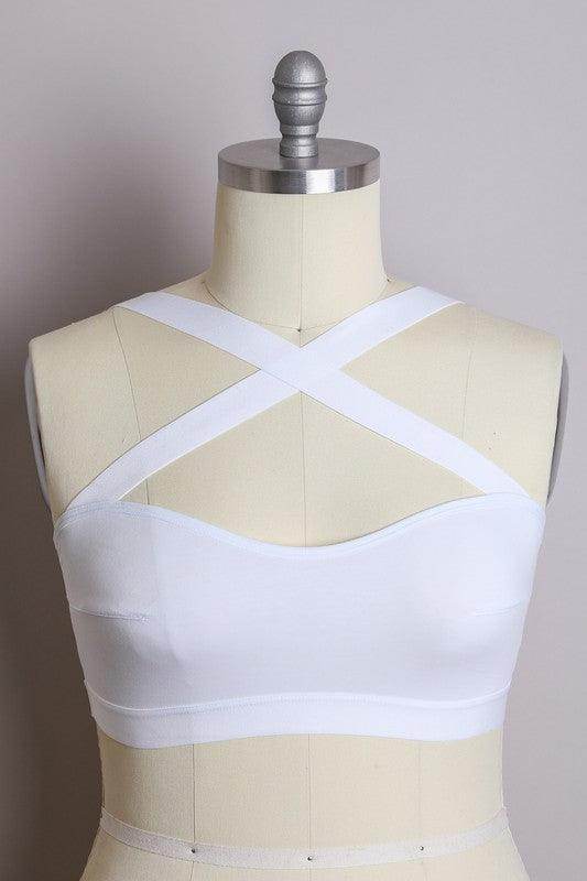 Cross Front Bralette Plus - VacationGrabs