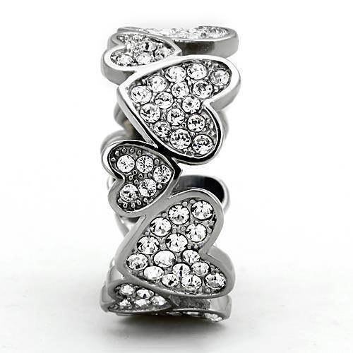 Sparkling crystal heart band for women featuring multiple heart-shaped designs and shimmering stones