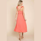Culture Code Ruffle Detail Surplice Wrap Slip Dress - VacationGrabs