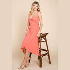 Culture Code Ruffle Detail Surplice Wrap Slip Dress - VacationGrabs