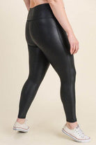 Curvy Og Foil High Waist Leggings - VacationGrabs