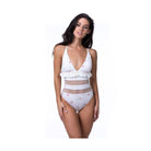 Beach Joy Bikini one-piece women's swimwear with floral print and mesh details cute vacation swimsuits for women