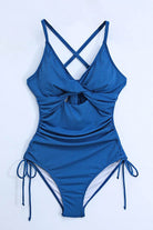 Cutout V-Neck Spaghetti Strap One-Piece Swimwear - VacationGrabs