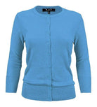 Crewneck Button Down Knit Cardigan Sweater - VacationGrabs