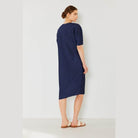 Pleated Dolman Sleeve Dress - VacationGrabs