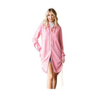 Veveret Button-Up Shirt Dress - VacationGrabs