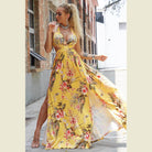 Halter Neck Split Dress - VacationGrabs