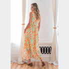 Sew In Love Printed V-Neck Sleeveless Dress - VacationGrabs