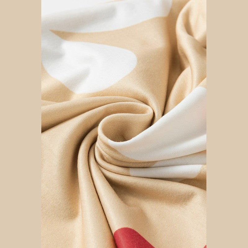 Close-up of soft fabric featuring a smooth texture, ideal for a Daisy print tank dress