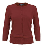 Crewneck Button Down Knit Cardigan Sweater - VacationGrabs