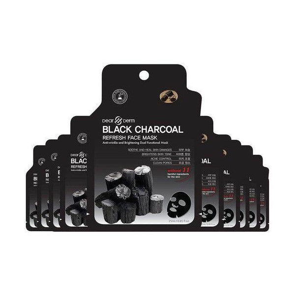Fashion Fantasia 10 pack facial masks featuring Black Charcoal for a refreshing spa experience at home