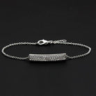 Delicate rhodium bracelet for gifting with sparkling embellishments and lobster clasp closure