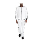 Men's White Diamond Tape Track Set - VacationGrabs