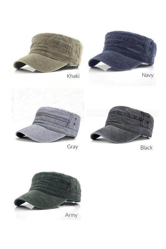 Distressed Cadet Hat Cap - VacationGrabs