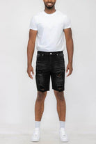 Distressed Stretch Denim Shorts - VacationGrabs