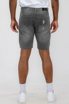 Distressed Stretch Denim Shorts - VacationGrabs