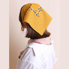 Dot and Floral Border Bandana Scarf - VacationGrabs