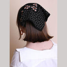 Dot and Floral Border Bandana Scarf - VacationGrabs