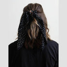 Dot and Floral Border Bandana Scarf - VacationGrabs