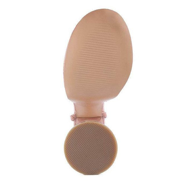 Drop Dead Patent Croc Ultra High Platform Sandals - VacationGrabs