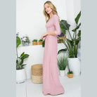 e Luna Dusty Pink Maxi Dress with Soft Fabric and Elegant Design for Women