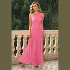 Women's Dresses One-Shoulder Ruched Maxi Dresses