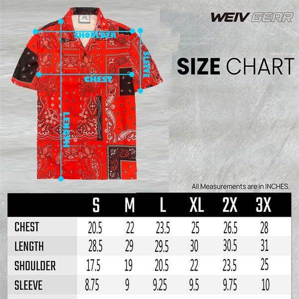 Mens Collared Print Button Down - VacationGrabs