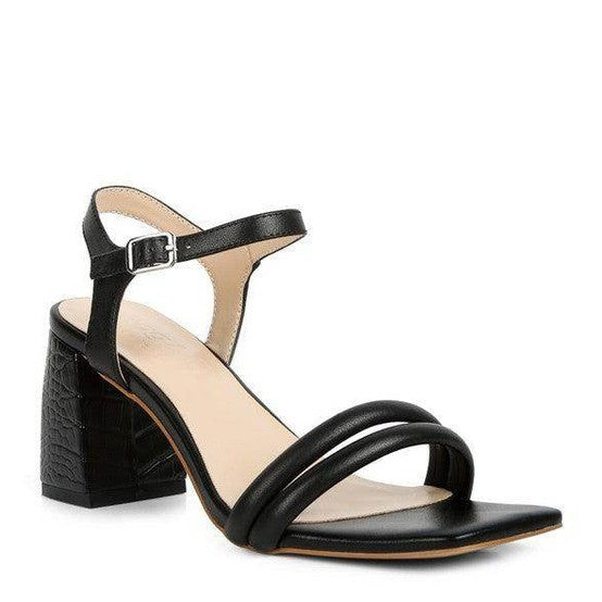 Edyta Ankle Strap Block Heel Sandals - VacationGrabs