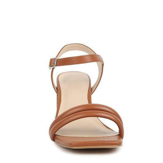Edyta Ankle Strap Block Heel Sandals - VacationGrabs