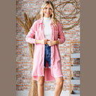 Veveret Button-Up Shirt Dress - VacationGrabs