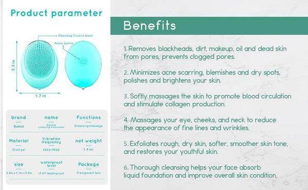 Electric Facial Cleansing Brush - VacationGrabs