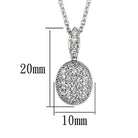 Elegant silver tone necklace with sparkling pendant, showcasing intricate design and dimensions