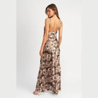 Emory Park Women's Floral Maxi Dress for Elegant Travel Outfits with Strappy Back Design