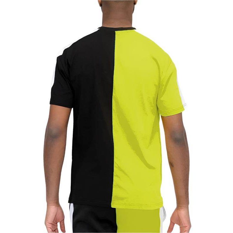 Two Tone Color Block Short Sleeve Tshirt - VacationGrabs