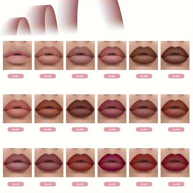 Velvet matte lip liner set in various shades for perfect lip definition