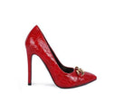 Fanfare Croc Stiletto Pump Heels - VacationGrabs