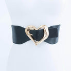 Bella Chic fashion belt for women with a stylish heart-shaped buckle in gold finish