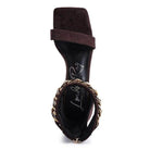 Rag Company Women's Fashion Chain Strap Heels with Comfortable Suede Finish and Stylish Design