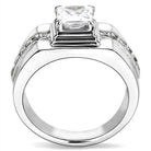 Sleek Men's Fashion Jewelry for Men Ring with a Large Center Stone and Detailed Band