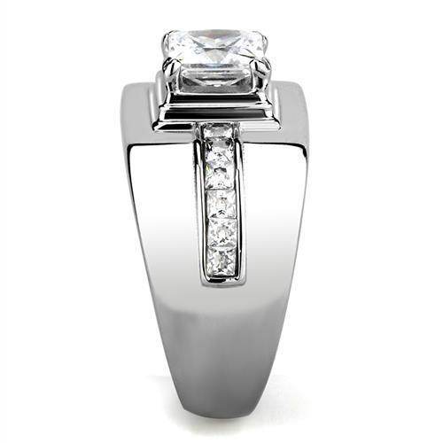 Stylish men's ring with crystal centerpiece, showcasing fashion jewelry for men