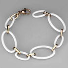 Stylish VacationGrabs fashion jewelry for women bracelet with White and Gold Link Design
