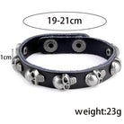 VacationGrabs fashion punk rivet bracelets with skull details for a bold men’s accessory