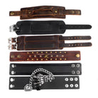 Collection of fashion punk rivet bracelets in various styles and colors from VacationGrabs
