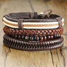 Set of stylish brown wristbands from VacationGrabs, ideal fashionable mens accessories for any outfit