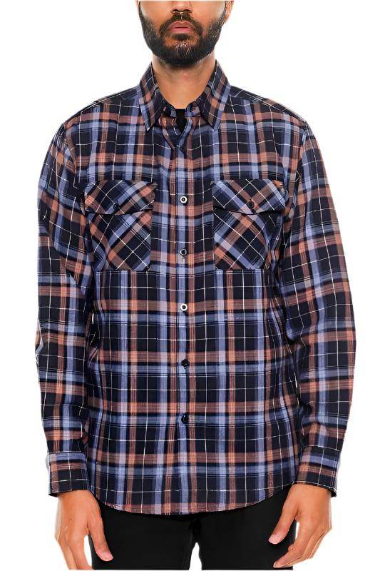 Plaid Flannel Long Sleeve Shirts S - 3XL - VacationGrabs